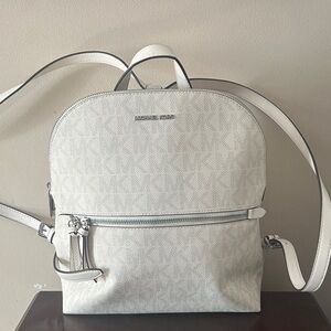 Michael Kors Cream Logo Mini Backpack